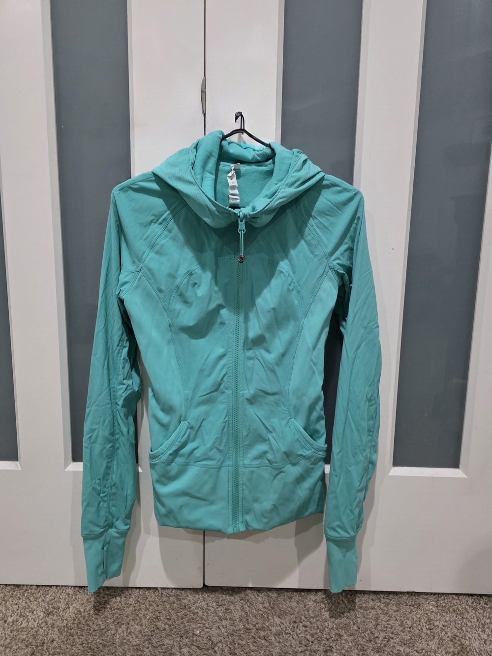 lululemon athletica Teal Hooded Zip-Up Jacket